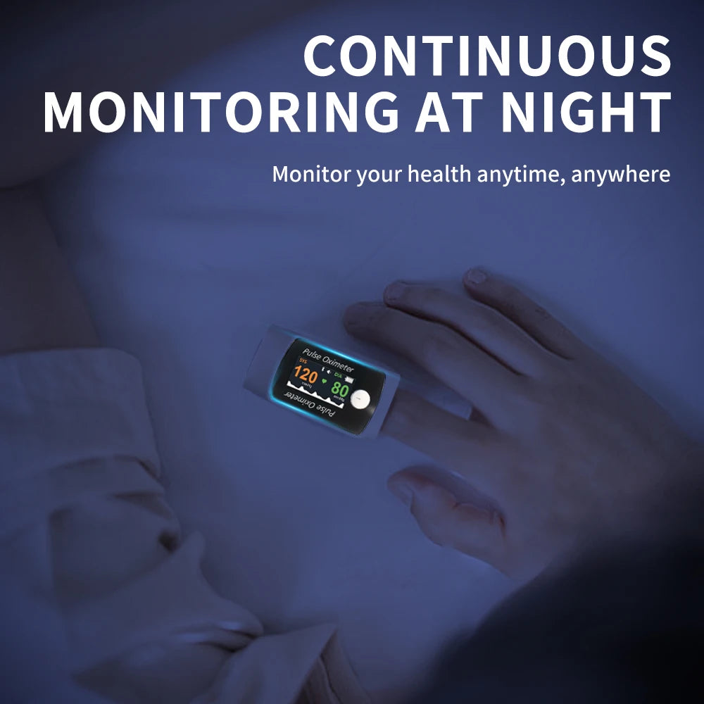 Digital Fingertip Pulse Oximeter & Blood Pressure Monitor 2 in 1 with Bluetooth