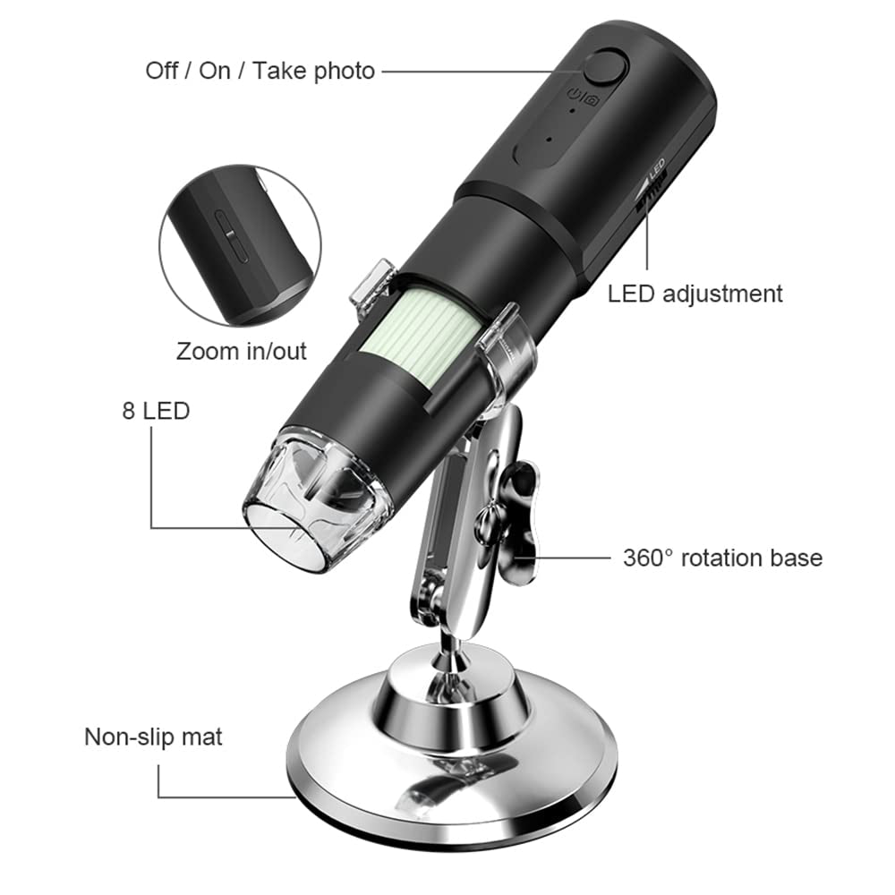 Wireless Skin Analyzer Machine Dermatoscope Scalp/Skin/Hair Follicle Detection 1000X