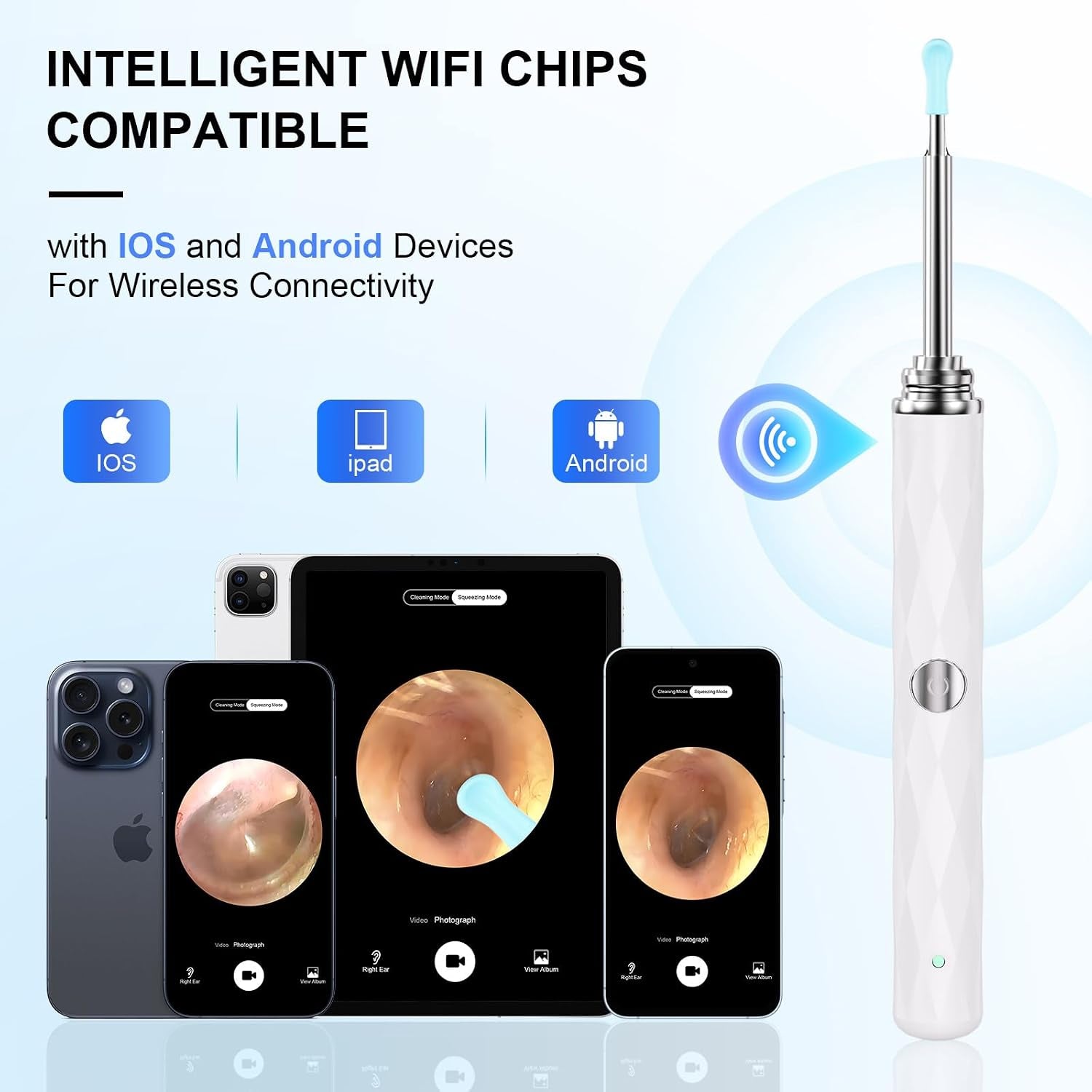 High-Definition Ear Wax Removal, Wireless Ear Cleaner with Camera and Light, Rechargeable Ear Cleaning Kit