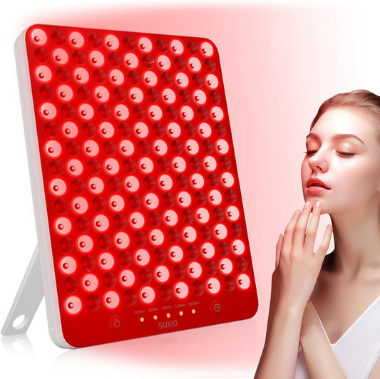 Red Light Therapy Lamp - 165 LED Panel for Face & Body, 660Nm-850Nm near Infrared