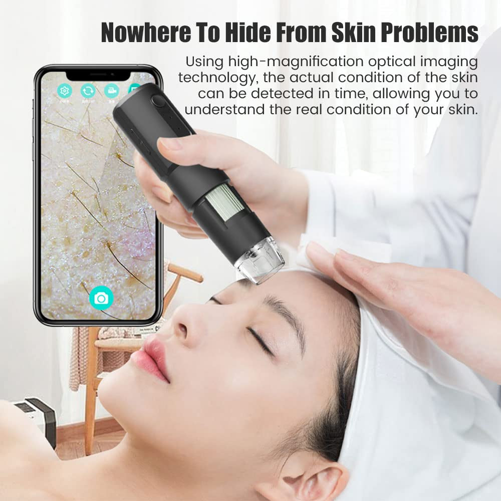 Wireless Skin Analyzer Machine Dermatoscope Scalp/Skin/Hair Follicle Detection 1000X