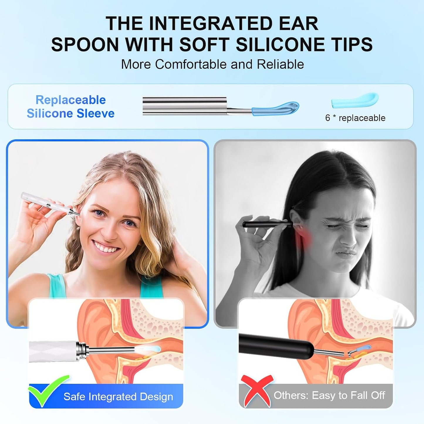 High-Definition Ear Wax Removal, Wireless Ear Cleaner with Camera and Light, Rechargeable Ear Cleaning Kit