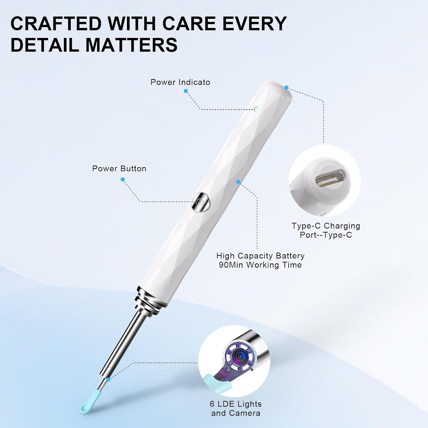 High-Definition Ear Wax Removal, Wireless Ear Cleaner with Camera and Light, Rechargeable Ear Cleaning Kit